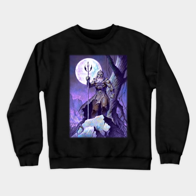 Viking Moon Crewneck Sweatshirt by Paul_Abrams